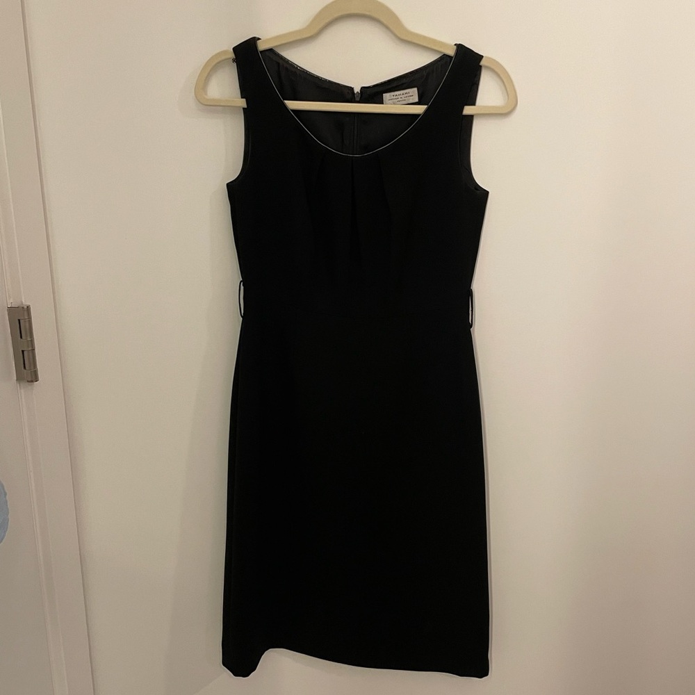 Tahari Black Sheath Dress 2P